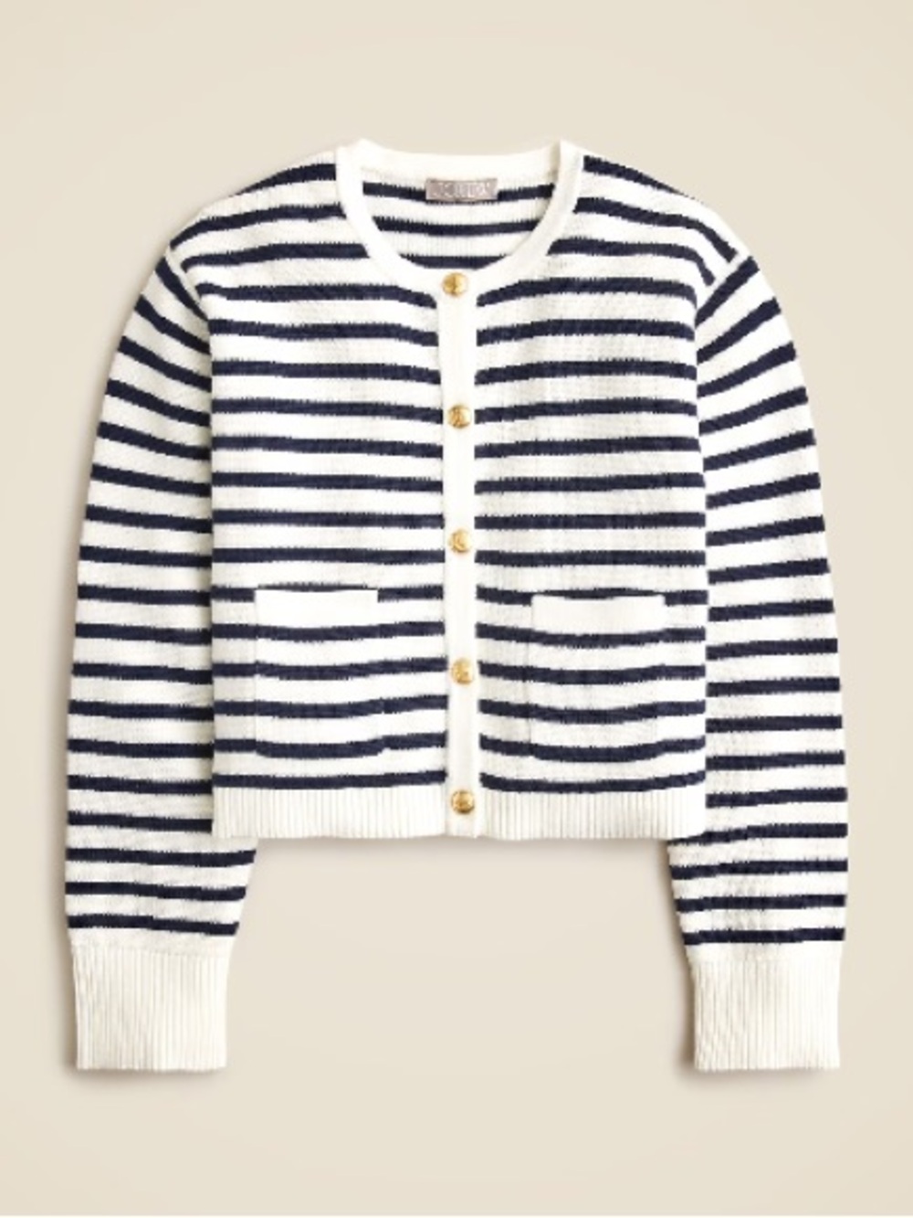 J Crew New relaxed Emilie sweater lady jacket in stripe